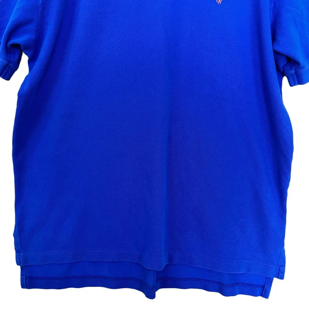Polo Ralph Lauren Polo Shirt Mens XL Blue Orange Pony Golf Country Club Preppy